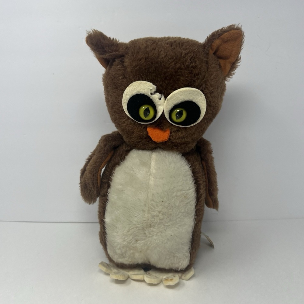 Vintage Knickerbocker Owl Plush Animals Of Distinction Stuffed Animal 11"